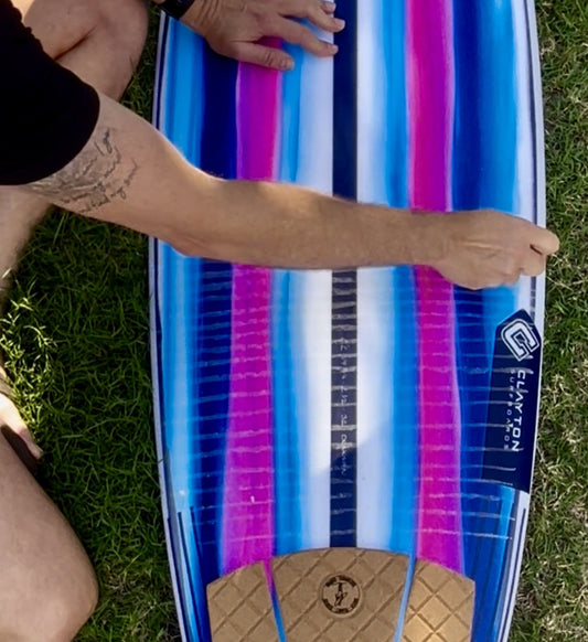 Waxing a Surfboard