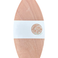 Retro Vibes timber balance board featuring a custom striped wood grain design for home surf practice.
